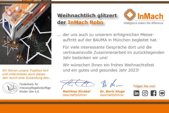 Weihnachten 2022 bei der InMach Intelligente Maschinen GmbH